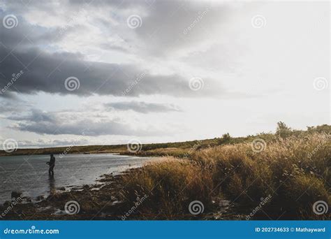 Man Fishing on the Naknek River in Alaska Stock Image - Image of quiet, fisherman: 202734633