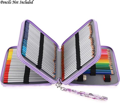 BTSKY Colored Pencil Case- 120 Slots Pencil Holder Pen Bag Large ...