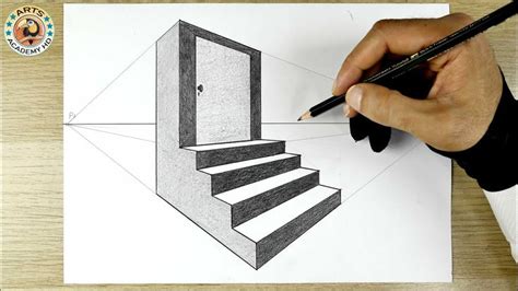 How To Draw Stairs In perspective | drawing | dibujo | easy drawing ...