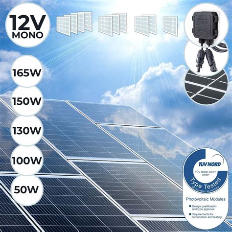 Solarpanel Solarmodul V W Mono Photovoltaik