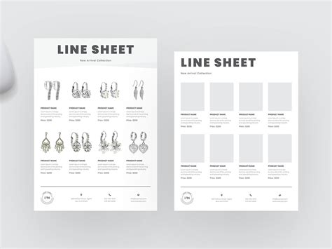 Line Sheet Template by Amit Debnath on Dribbble