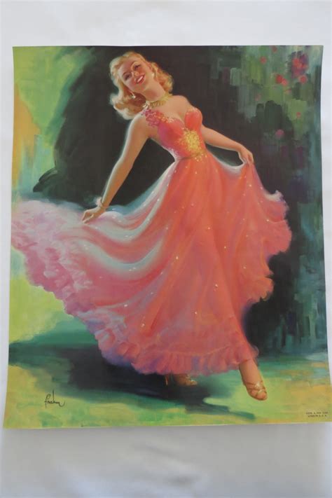 Gil Elvgren Vintage No Stares Pin Up Photo Lithograph Print 725 X 95