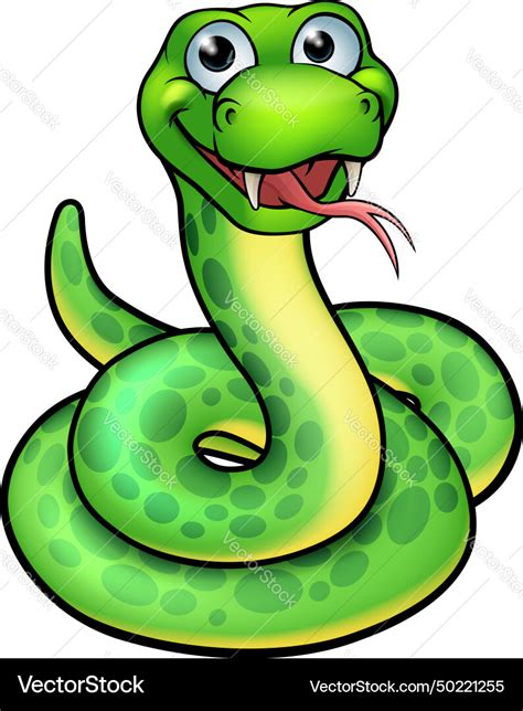 Snake cartoon character Royalty Free Vector Image