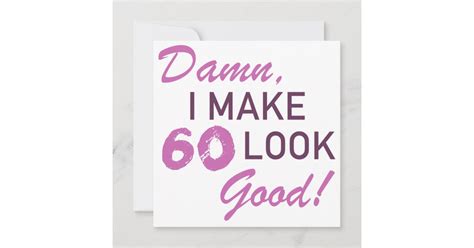 60th Birthday Humor Card Zazzle