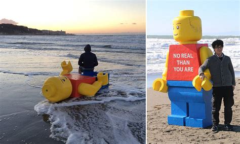 Lego Man On Beach