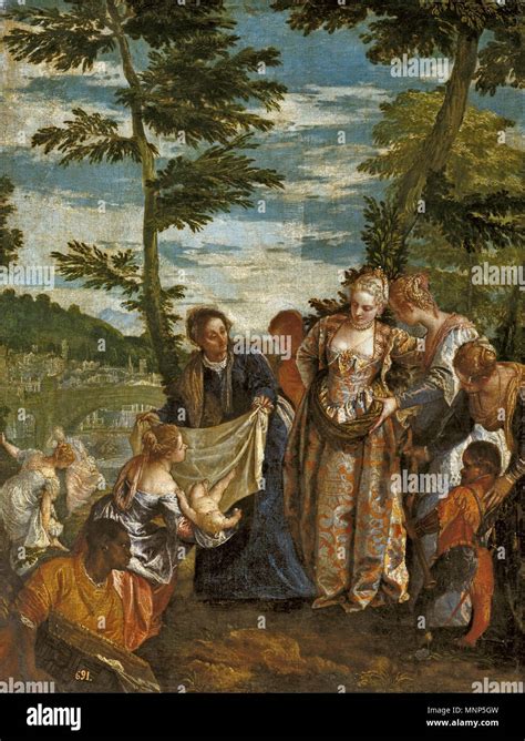 Paolo Veronese Mos Salvato Dalle Acque Museo Prado Madrid