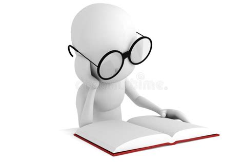 3d Man Reading Stock Illustration Illustration Of Smart 12601566