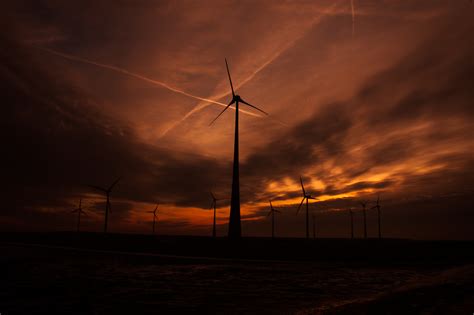 Windmill Sunset Evening Shadow 5k Wallpaper,HD Nature Wallpapers,4k ...