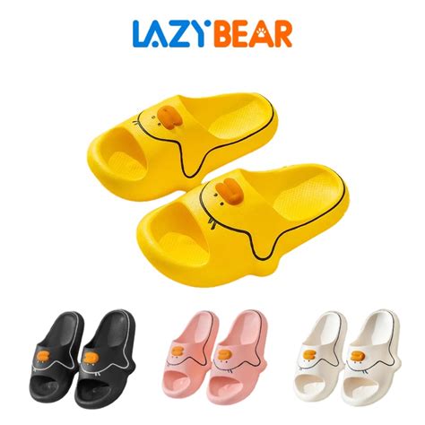 Jual Lazy Bear Sandal Slip On Pvc Cute Duck Sendal Jelly Wanita