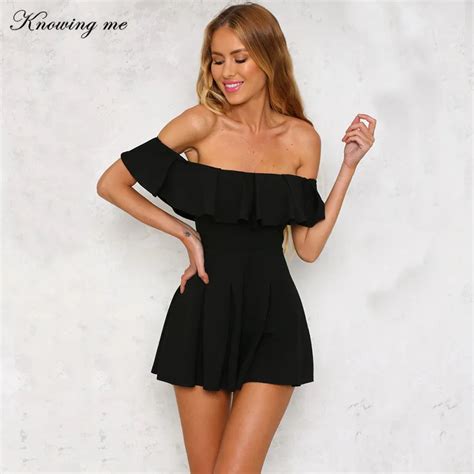 Buy Knowing Me 2018 Sexy Slash Neck Ruffle Off