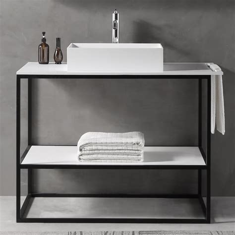 Консоль под раковину ABBER Stein напольная, белая матовая AS2631 ...