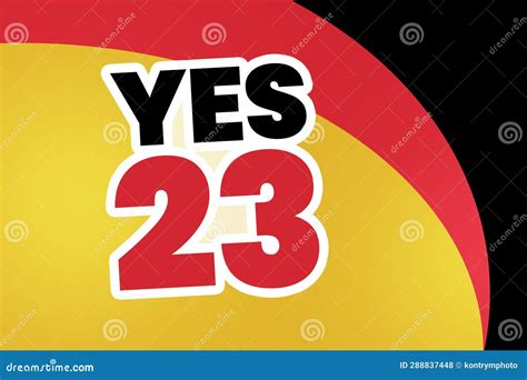 Australian Referendum Sign With Words Yes 23 Stock Illustration