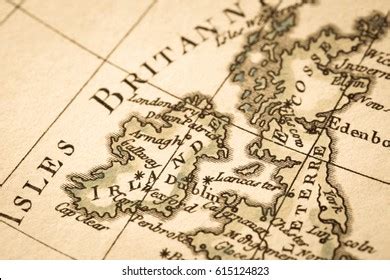 Antique Old Map England Stock Photo 615124823 | Shutterstock