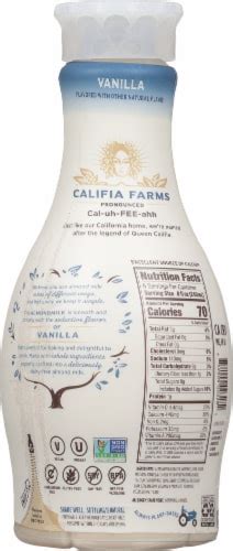 Califia Farms Vanilla Pure Almondmilk 48 Fl Oz Ralphs