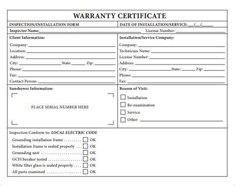 Free Warranty Template Excel Templates