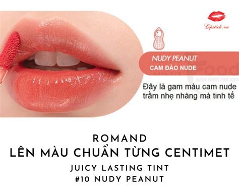 Review Son Romand Nudy Peanut Màu Cam Đào Nude Đẹp Nhất