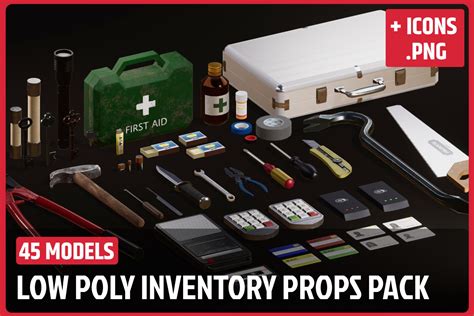 Low Poly Inventory Props Pack 3d Props Unity Asset Store