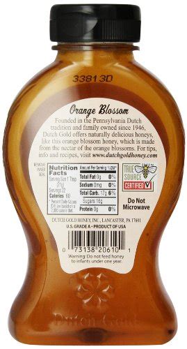 Dutch Gold Pure Honey From Orange Blossom 16 Fl Oz Flowersnhoney