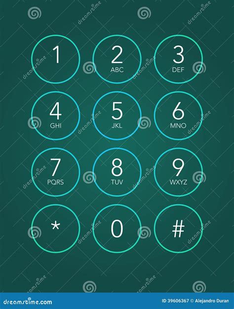 Telclado Numérico Del Teléfono Ilustración del Vector Ilustración de