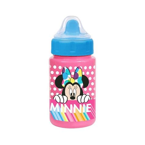 Copo Válvula 340ml Disney Minnie Rosa Azul BabyGo