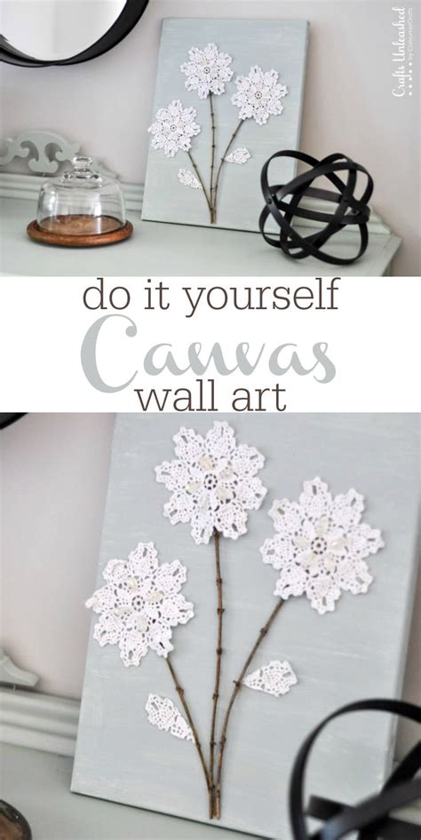 DIY Canvas Wall Art Shabby Chic Flowers Crafts Unleashed Shabby