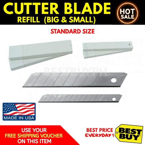 10pcs Cutter Blade Refill [sharp And Durable] Usa Shopee Philippines