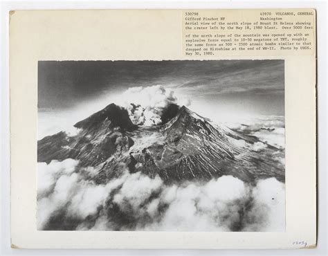 Aerial View Of The North Slope Of Mount St Helens Showing The Crater