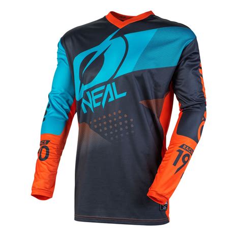 O Neal Element Factor Youth Kinder FR Jersey Trikot Lang Grau Blau