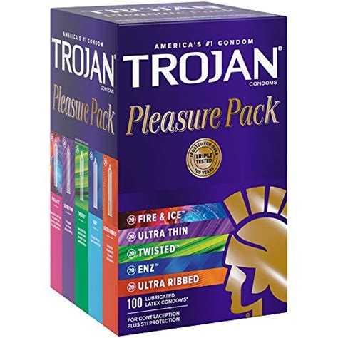 TROJAN Pleasure Variety Pack Condoms, 100 Count | Pricepulse