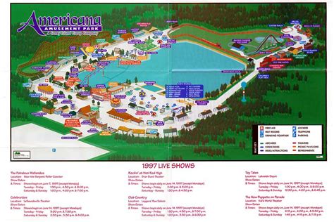 Americana Amusement Park Map and Brochure (1997) | ThemeParkBrochures.net