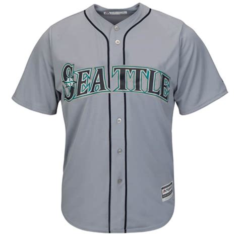 Men's Seattle Mariners Majestic Gray Official Cool Base Jersey