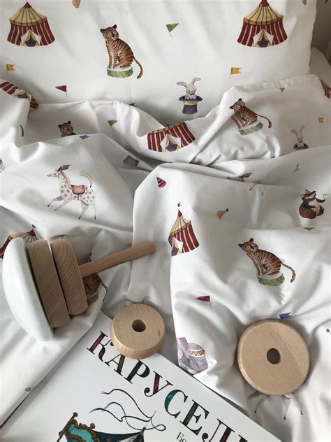 Circus crib bedding Horse bedding Toddler duvet cover | Etsy