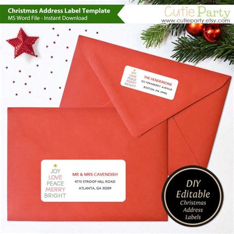 Holiday Return Address Labels Template For Your Needs