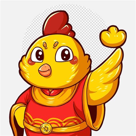 Dibujos animados de pollo de animales del zodiaco chino año nuevo