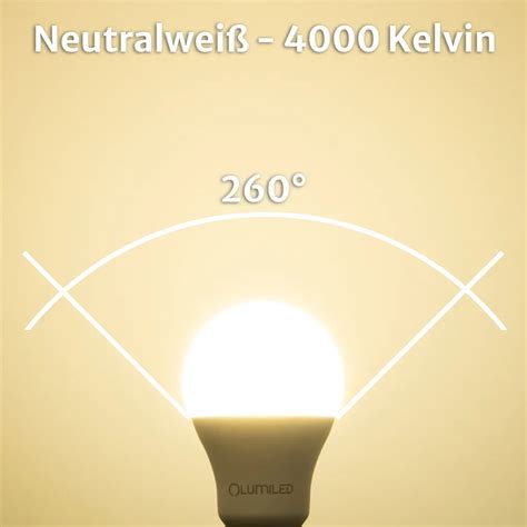 LUMILED A60 E27 LED Lampe 8W Ersetzt 60W 806 Kaufland De