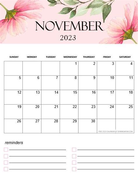 2023 Monthly Calendar Printable: Cute Design You Will Love!