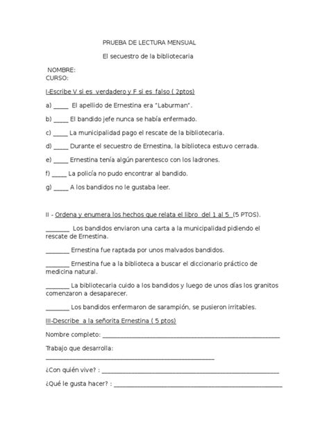 PDF LIBRO EL SECUESTRO DE LA BIBLOTECARIA Docx DOKUMEN TIPS