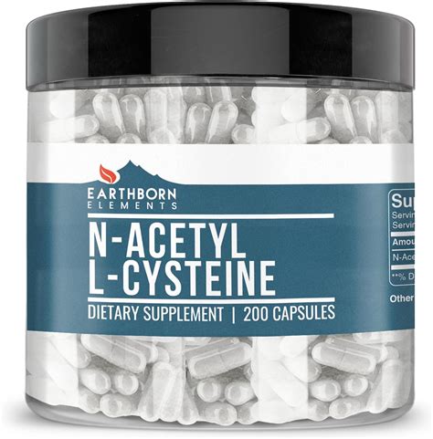 Amazon Earthborn Elements NAC N Acetyl L Cysteine 200 Capsules