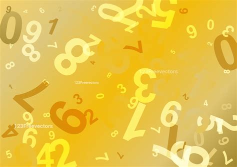 Abstract Dark Yellow Random Numbers Background