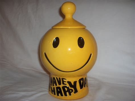 70s Mccoy Smiley Face Cookie Jar With Two Matching Mugs For Etsy