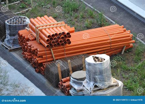 Stacked Pvc Pipe Stock Photo Image Of Polyurethane