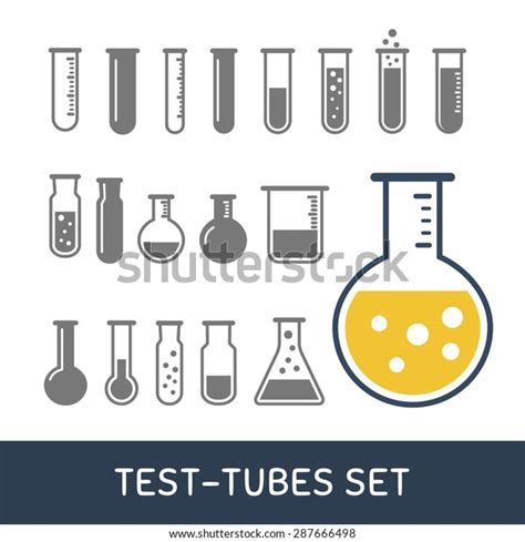 Chemical Test Tube Icons Set Chemical Stock Vector Royalty Free