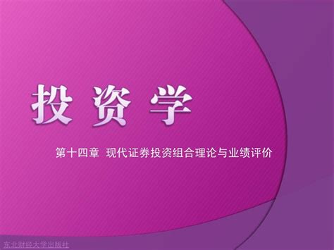 第十四章 现代证券投资组合理论与业绩评价word文档在线阅读与下载无忧文档