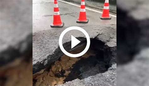 Chuvas em SC crateras se abrem na BR 101 e situação assusta motoristas