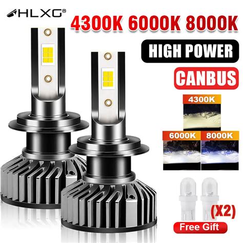 Hlxg Canbus LED H4 H7 30000lm 6000k 8000k H1 9005 Hb3 9006 Hb4