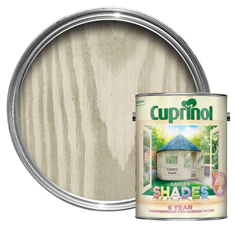 Cuprinol Garden Shades Country Cream Matt Wood Paint 5l Departments Diy At Bandq