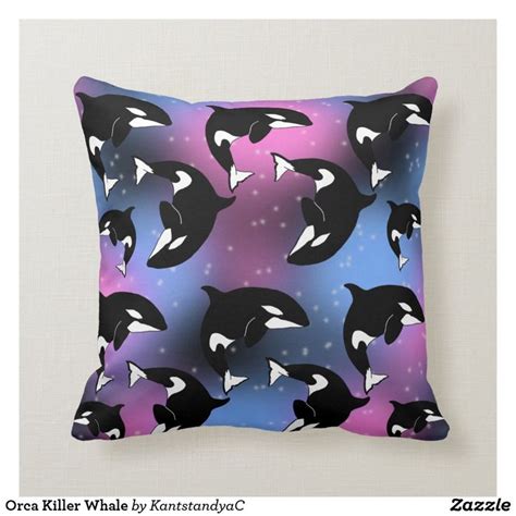 Orca Killer Whale Throw Pillow Orca Pillows Killer Whales