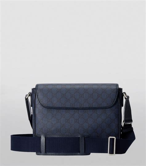 Mens Gucci Blue Gg Supreme Ophidia Cross Body Bag Harrods Uk