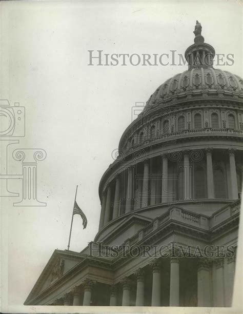 Capitol American Flag Half Mast For William Howard Taft Death 1930