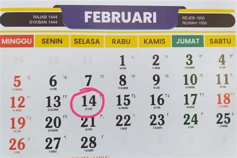 Kalender Jawa Hari Selasa 21 Februari 2023 Lengkap Watak Weton Selasa